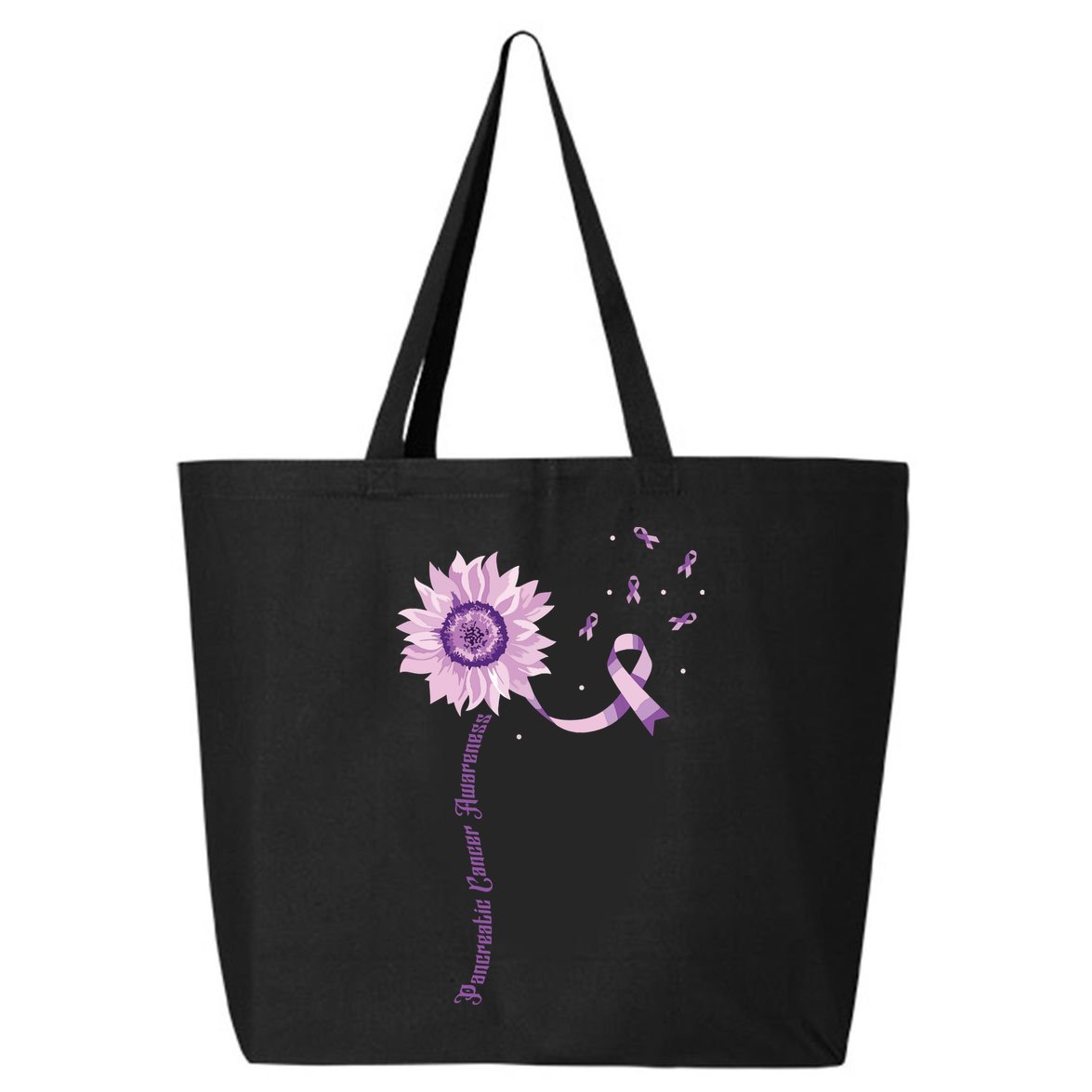 Purple Ribbon Pancreatic Cancer Awareness 25L Jumbo Tote