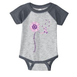 Purple Ribbon Pancreatic Cancer Awareness Infant Baby Jersey Bodysuit