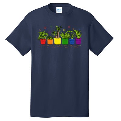 Pride Rainbow Plant Life Lgbtq Ally Design Tall T-Shirt