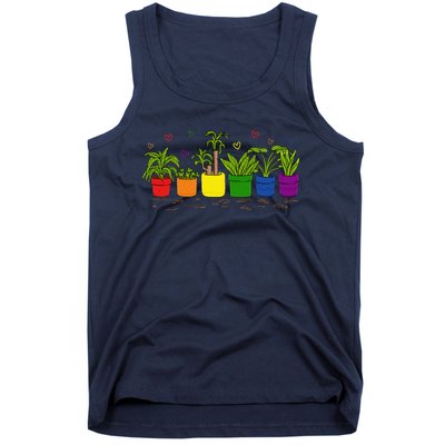 Pride Rainbow Plant Life Lgbtq Ally Design Tank Top