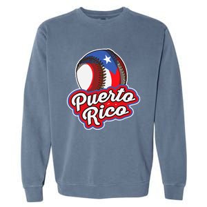 Puerto Rico Pride | Baseball Boricua Flag Garment-Dyed Sweatshirt