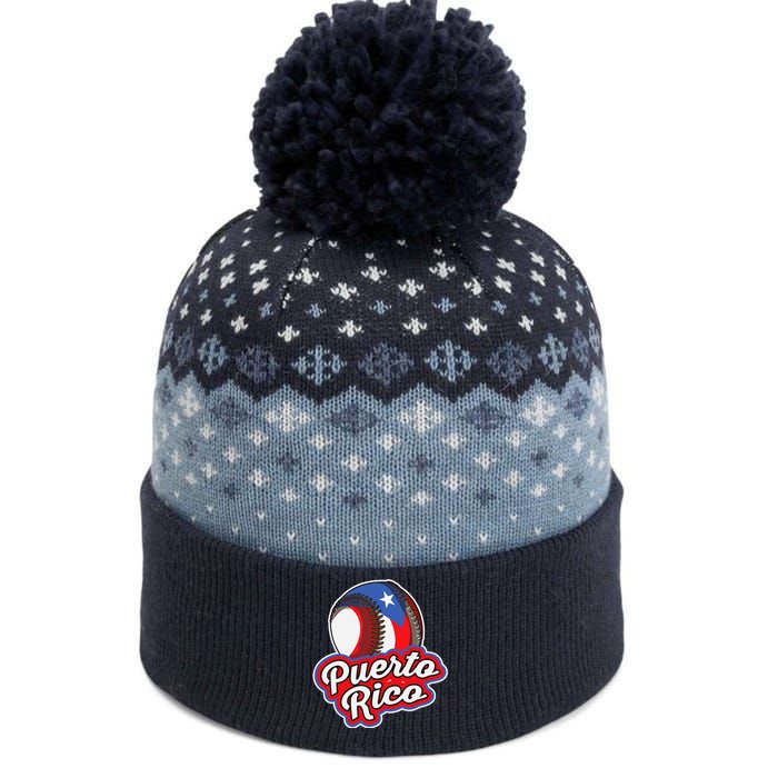 Puerto Rico Pride | Baseball Boricua Flag The Baniff Cuffed Pom Beanie