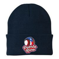 Puerto Rico Pride | Baseball Boricua Flag Knit Cap Winter Beanie