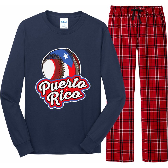 Puerto Rico Pride | Baseball Boricua Flag Long Sleeve Pajama Set