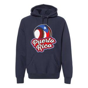 Puerto Rico Pride | Baseball Boricua Flag Premium Hoodie