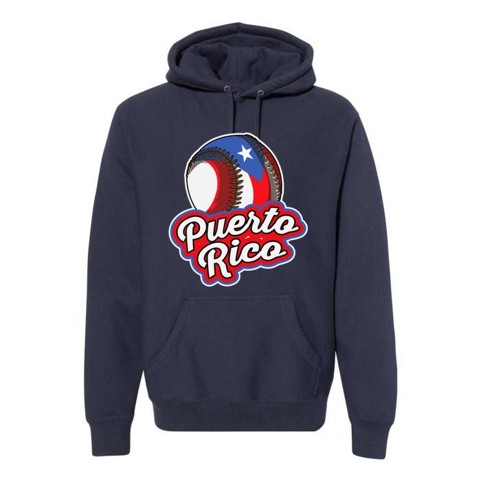 Puerto Rico Pride | Baseball Boricua Flag Premium Hoodie