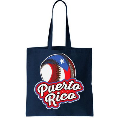 Puerto Rico Pride | Baseball Boricua Flag Tote Bag