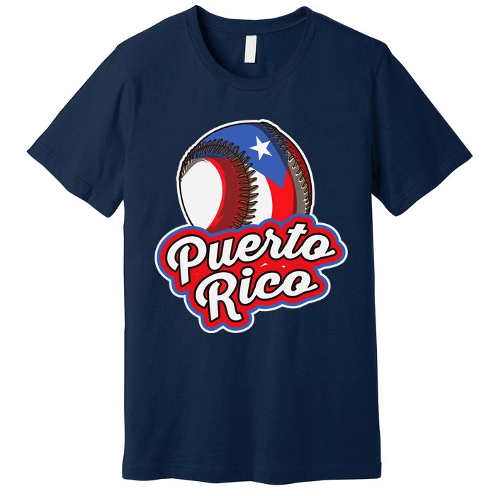 Puerto Rico Pride | Baseball Boricua Flag Premium T-Shirt