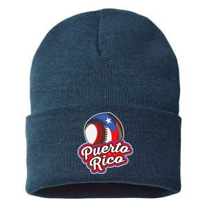 Puerto Rico Pride | Baseball Boricua Flag Sustainable Knit Beanie