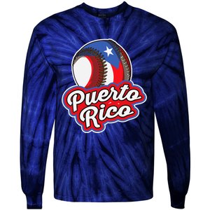 Puerto Rico Pride | Baseball Boricua Flag Tie-Dye Long Sleeve Shirt