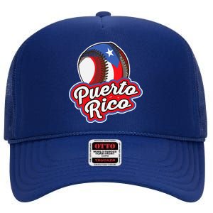 Puerto Rico Pride | Baseball Boricua Flag High Crown Mesh Back Trucker Hat