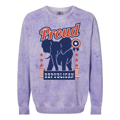 Proud Republican Political Colorblast Crewneck Sweatshirt