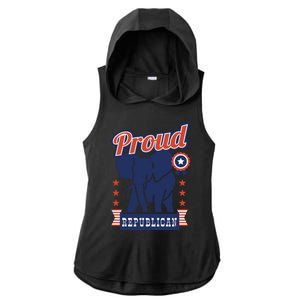 Proud Republican Political Ladies PosiCharge Tri-Blend Wicking Draft Hoodie Tank