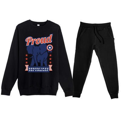 Proud Republican Political Premium Crewneck Sweatsuit Set