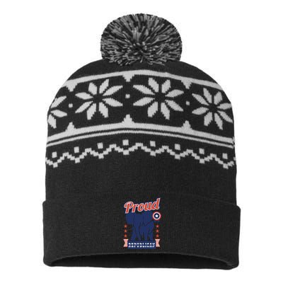 Proud Republican Political USA-Made Snowflake Beanie