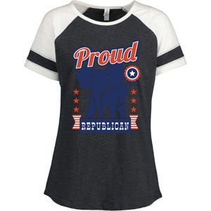 Proud Republican Political Enza Ladies Jersey Colorblock Tee