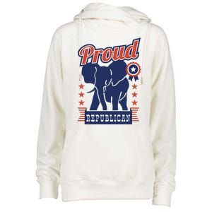 Proud Republican Political Womens Funnel Neck Pullover Hood