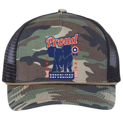 Proud Republican Political Retro Rope Trucker Hat Cap