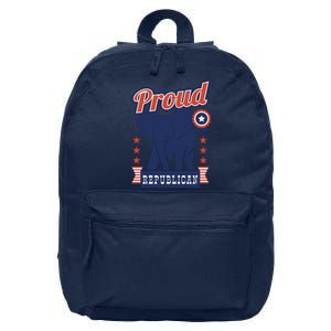 Proud Republican Political 16 in Basic Backpack