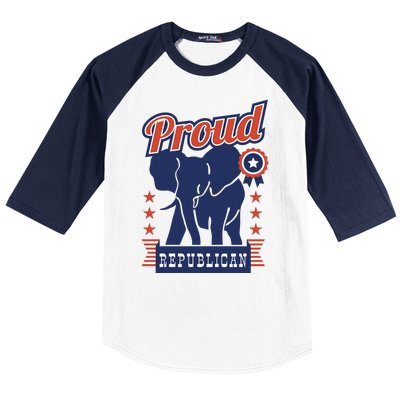 Proud Republican Political Baseball Sleeve Shirt