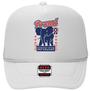 Proud Republican Political High Crown Mesh Back Trucker Hat