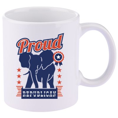 Proud Republican Political 11oz C Handle Ceramic Mug