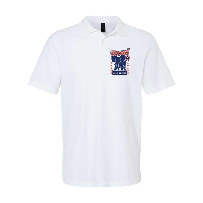 Proud Republican Political Softstyle Adult Sport Polo