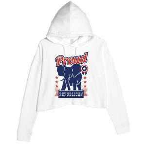 Proud Republican Political Crop Fleece Hoodie