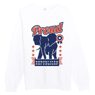 Proud Republican Political Premium Crewneck Sweatshirt