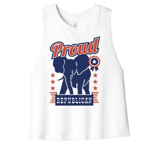 Proud Republican Political Women's Racerback Cropped Tank