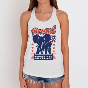 Proud Republican Political Women's Knotted Racerback Tank