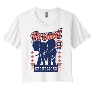 Proud Republican Political Women's Crop Top Tee