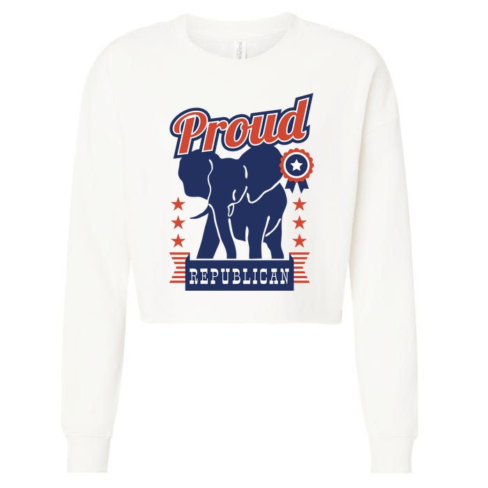 Proud Republican Political Cropped Pullover Crew