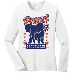 Proud Republican Political Ladies Long Sleeve Shirt