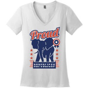 Proud Republican Political Women's V-Neck T-Shirt