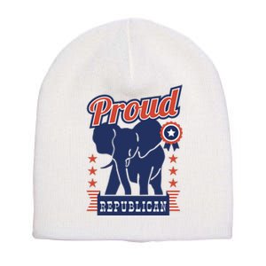 Proud Republican Political Short Acrylic Beanie