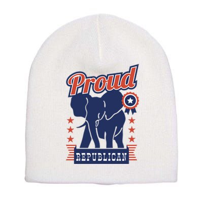 Proud Republican Political Short Acrylic Beanie