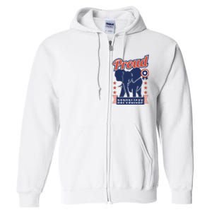 Proud Republican Political Full Zip Hoodie