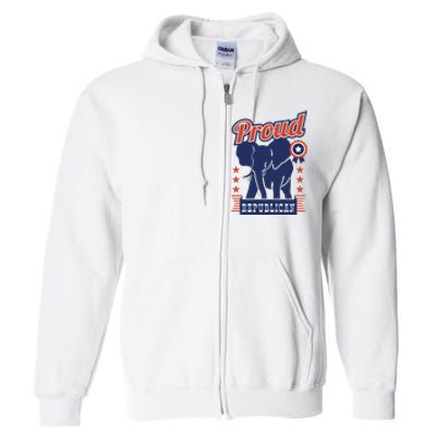 Proud Republican Political Full Zip Hoodie