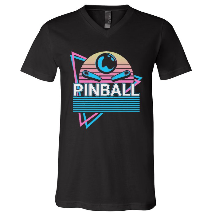 Pinball Retro V-Neck T-Shirt