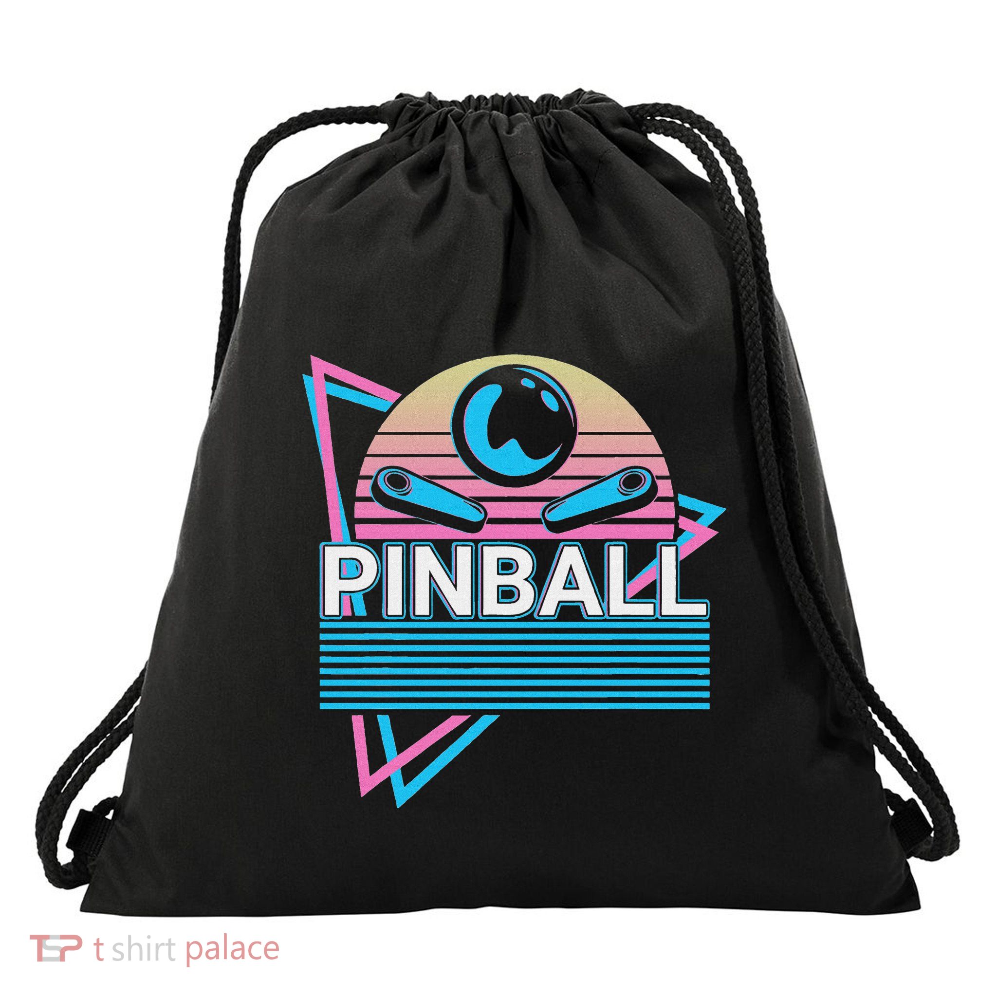 Pinball Retro Drawstring Bag