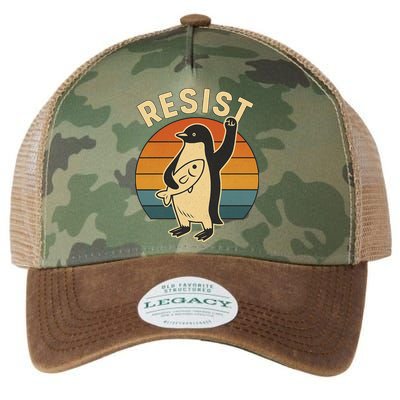 Penguin Resist Protest Against Tariffs Legacy Tie Dye Trucker Hat