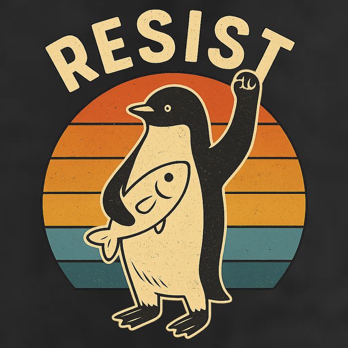 Penguin Resist Protest Against Tariffs Cool Comfort Performance Bucket Hat
