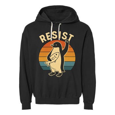 Penguin Resist Protest Against Tariffs Garment-Dyed Fleece Hoodie