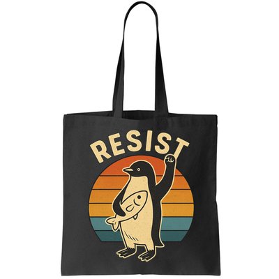 Penguin Resist Protest Against Tariffs Bag