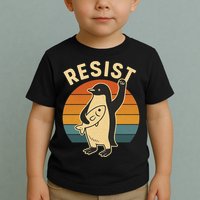 Penguin Resist Protest Against Tariffs Toddler T-Shirt