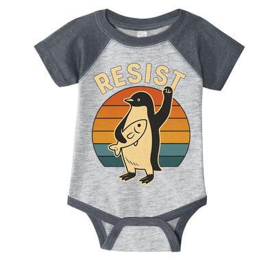 Penguin Resist Protest Against Tariffs Infant Baby Jersey Bodysuit