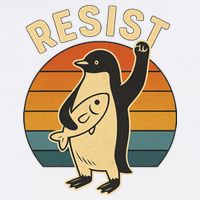 Penguin Resist Protest Against Tariffs Garment-Dyed Sweatshirt