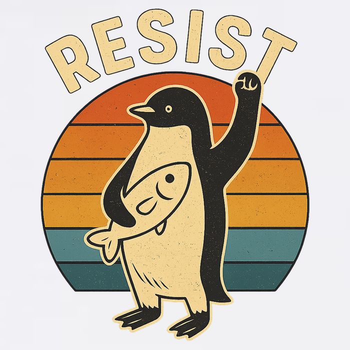 Penguin Resist Protest Against Tariffs Garment-Dyed Sweatshirt