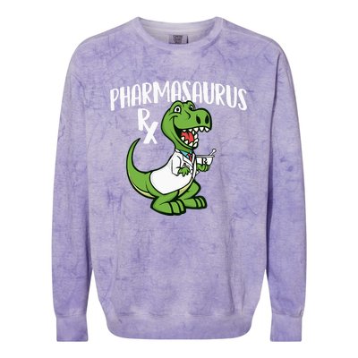 Pharmasaurus Rx Pharmacist Pharmacy Technician Apothecary Colorblast Crewneck Sweatshirt